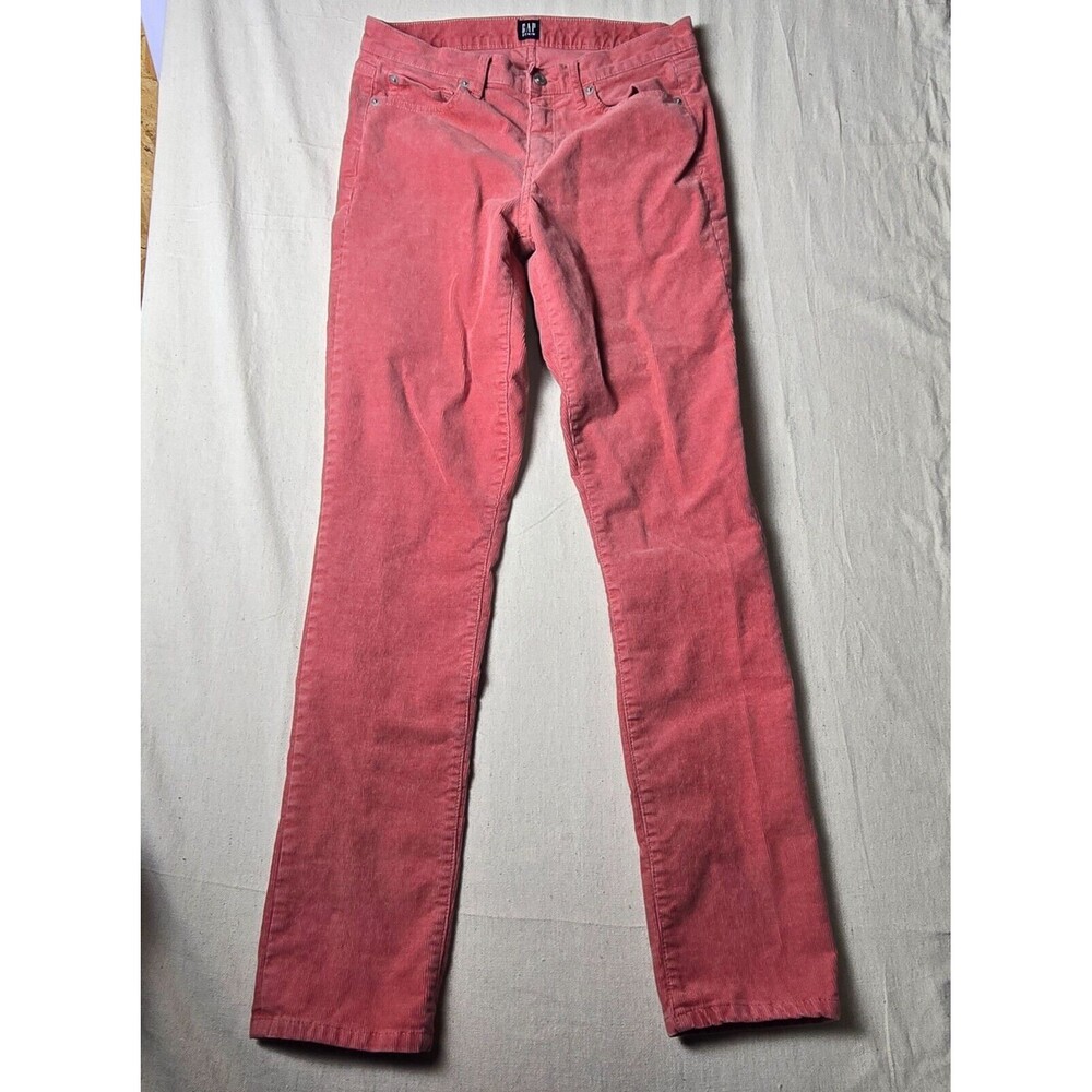 Gap‎ Denim Pink Red Corduroy Pants Size 2BT True Skinny